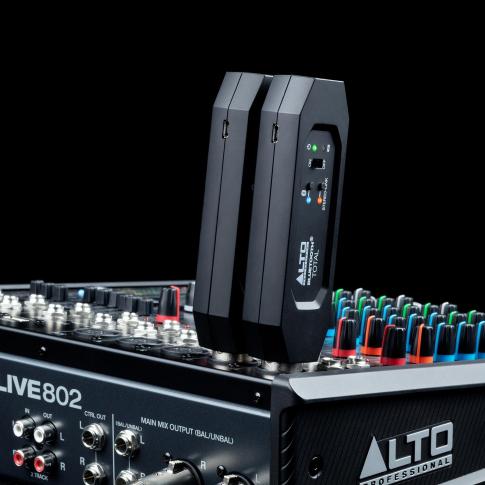 Alto Professional Bluetooth Total MKII Bluetooth Audio Adapter Plugged in