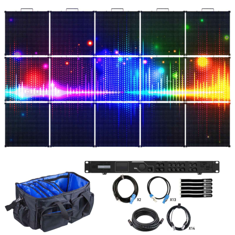 American DJ EVS3 LED Video Wall 5x3 System with Controller & Bag