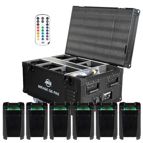 American DJ MIRAGE Q6 PAK BLACK All-In-One Event Up Lighting System