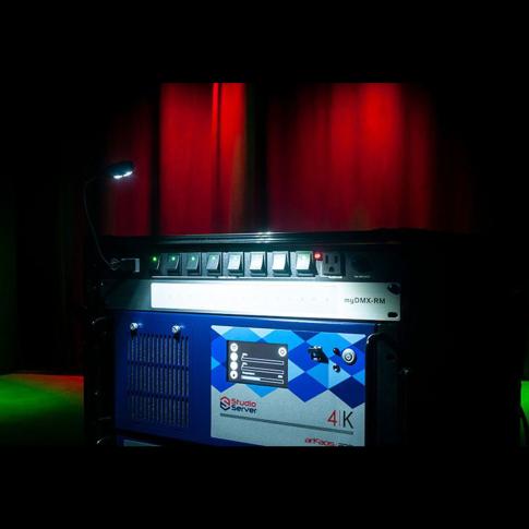 American DJ POW-R BAR RACK USB 19" Rack Mount AC Power Center Dark Rack