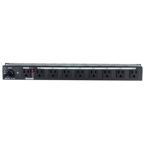 American DJ POW-R BAR RACK USB 19" Rack Mount AC Power Center Rear