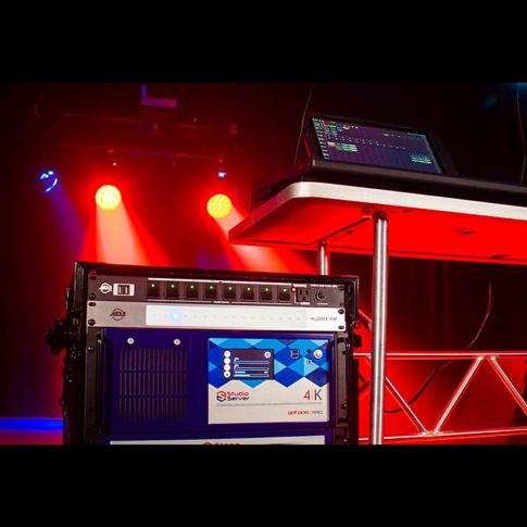 American DJ POW-R BAR RACK USB 19" Rack Mount AC Power Center Red Rack