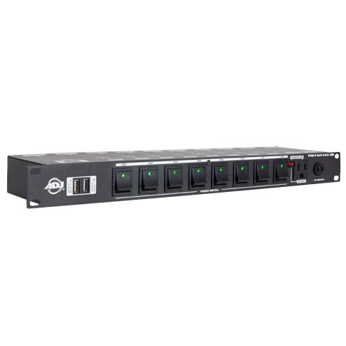 American DJ POW-R BAR RACK USB 19" Rack Mount AC Power Center Right