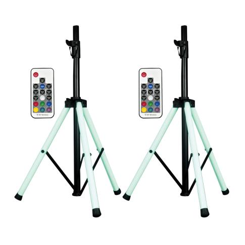 American Audio CSL-100 Color Stand LED Multi-colored Light Up Speaker Stands Pair