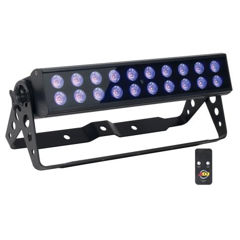 American DJ UV LED BAR20 High Output Ultraviolet Bar with 20x 1-Watt UV LEDs and Wireless Remote