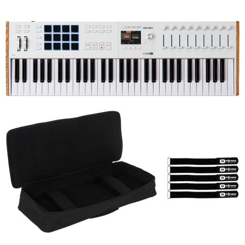 Arturia KeyLab 61 mk3 61-Key Keyboard Controller in White with Bag