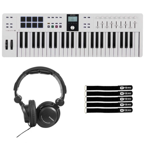 Arturia KeyLab Essential 49 mk3 White 49-Key Keyboard with Headphones
