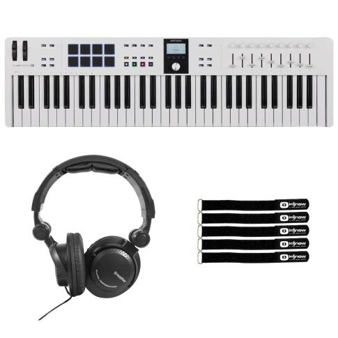Arturia KeyLab Essential 61 mk3 White 61-Key Keyboard with Headphones