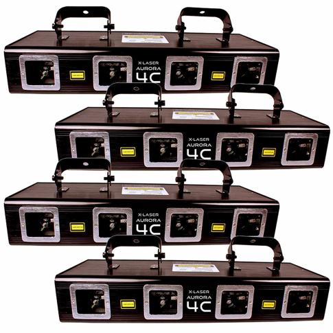 X-laser Aurora 4C Quad Aperture RGBM Laser Club Pack