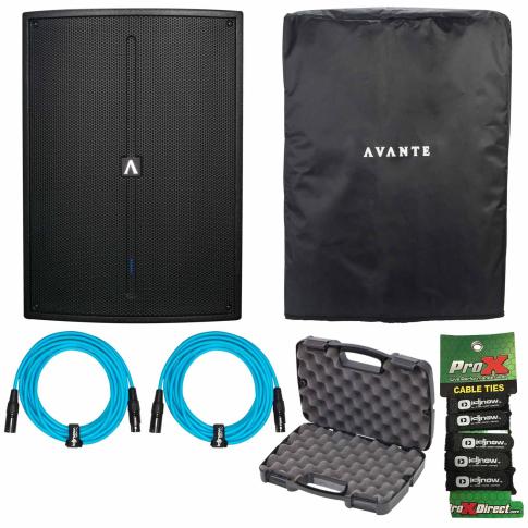 Avante Audio A18S 18" Active Subwoofer with Black Subwoofer Cover Package