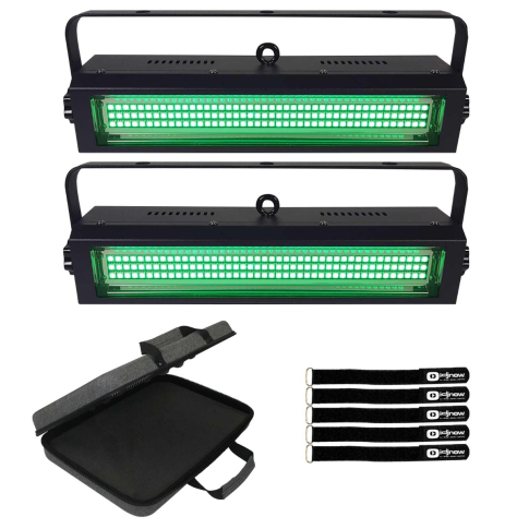 Blizzard Lighting MAX L RGB Strobe/Blinder/Wash Effect Lights Pair w Case