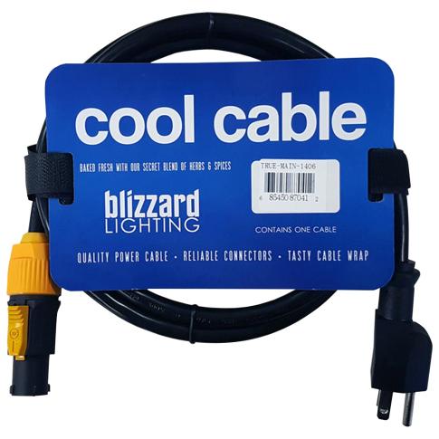 Blizzard Lighting TRUE-MAIN-1406 PowerCON TRUE1 to Edison 6FT Cable Coil