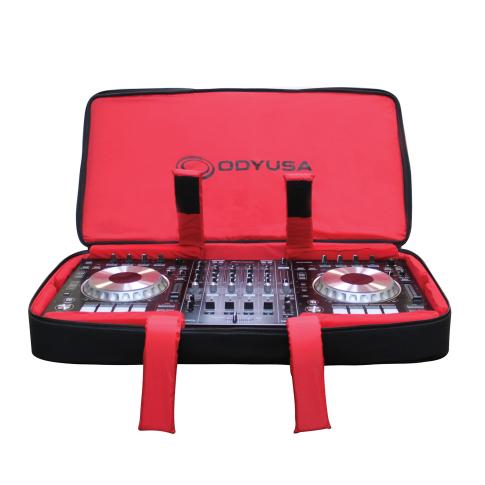 Odyssey BRLDIGITAL3XL Red Series Digital 3XL DJ Bag Front Open View