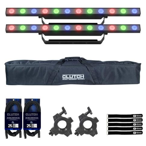 Chauvet DJ COLORband Pix ILS Tri-Color RGB Strip Light Fixtures Pair w Bag