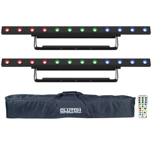 Chauvet DJ COLORband Q3BT ILS Wash Lights Pair with Case & Remote