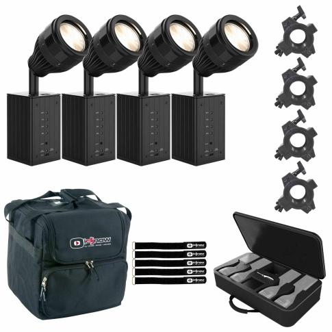 Chauvet DJ EZPin Zoom Pack Lighting Bundle with Mounting Clamps & Case