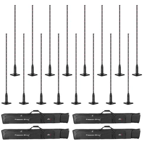Chauvet DJ Freedom Stick X4 Free-Standing LED Arrays Sixteen Pack
