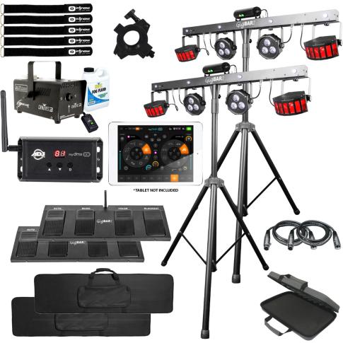 Chauvet DJ GigBAR 2 Light Systems with ADJ myDMX Go Controller & Fog