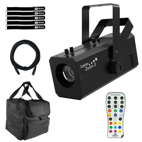 Chauvet DJ Gobo Zoom 2 High-Powered Gobo Projector with Remote & Bag