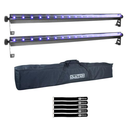 Chauvet DJ SlimSTRIP UV-18 IRC Ultraviolet Wash Light 2-Pack with Bag