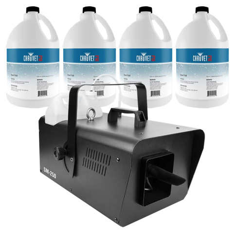 Chauvet DJ Snow Machine with 4 Gallons of Snow Machine Fluid