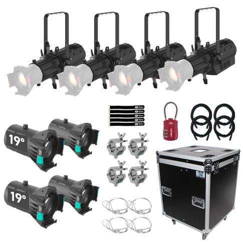 Chauvet Professional Ovation E-260WW Spotlights with 19° Lenses 4-Pack