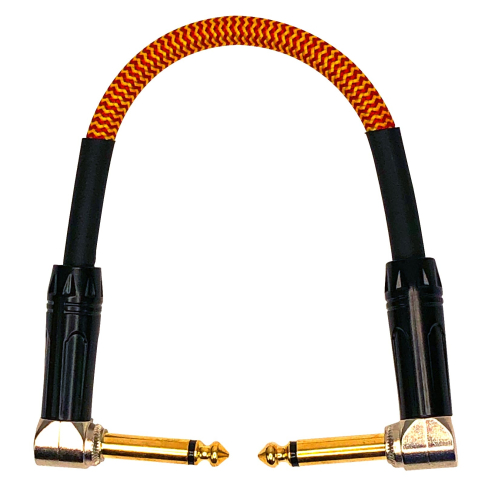 Clutch 6 Inch Right Angle 1/4" Patch Cable Top View