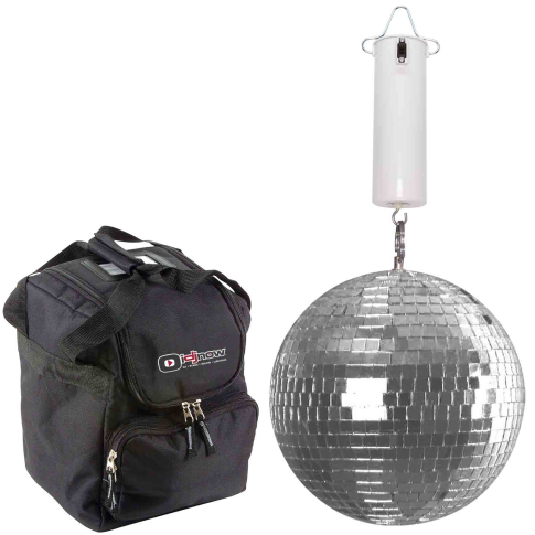 Clutch 8" Enhanced DC Motorized Mirror Ball with Protective Case