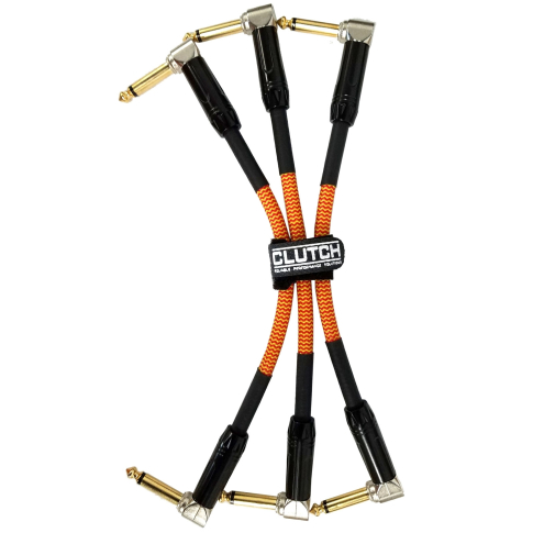 Clutch 6 Inch Right Angle 1/4" Patch Cable 3-pack