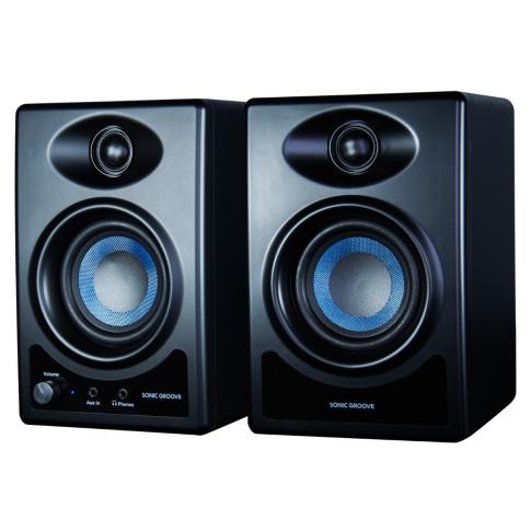 Clutch CL-SG3BT Sonic Groove 3.5" Desktop Monitors with Bluetooth Dual Left