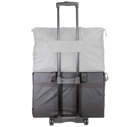 Clutch CL-TOTE221711R Utility Bag with Telescoping Handle & Wheels Stack Rear