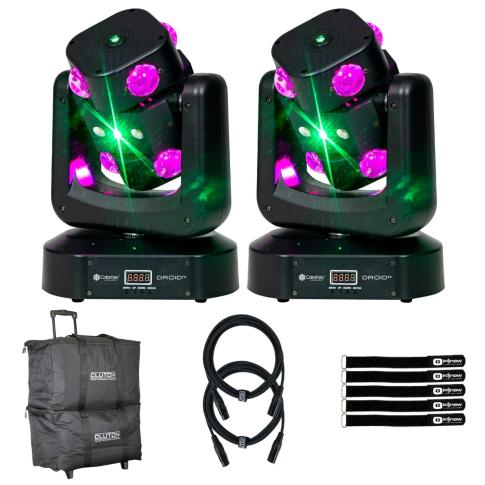 ColorKey CKU-1072 Droid FX Moving Heads 2-Pack with Utility Bags