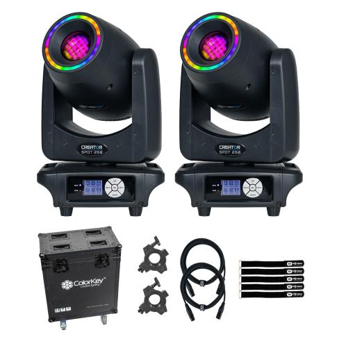 ColorKey CKU-5120 Creator Spot 250 Moving Head 2-Pack & Case
