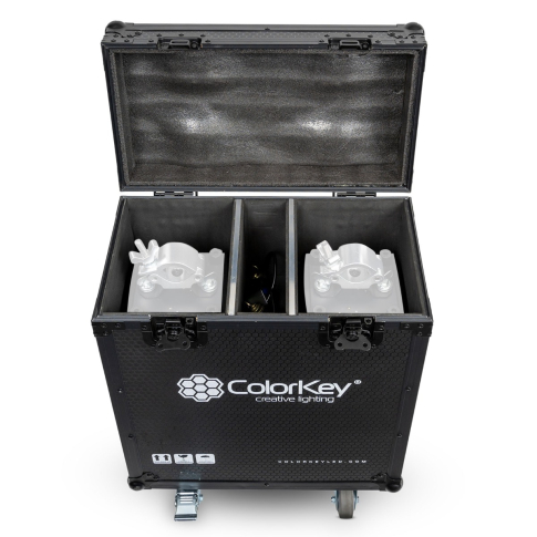 ColorKey CKU-9061 Flight Case with Casters for 2x Creator Spot 250