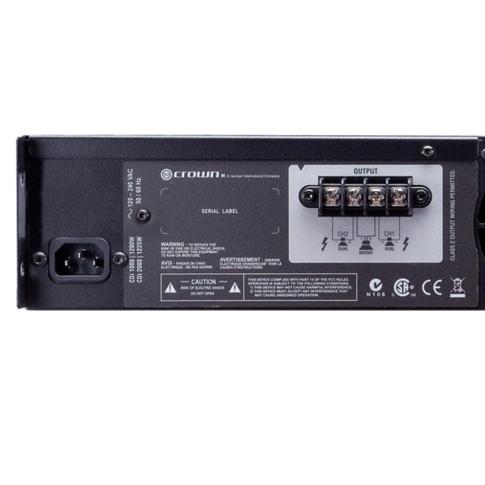 Crown Cdi 2000 Two-channel, 800W @ 4Ω, 70V/100V/140V Power Amplifier Inputs