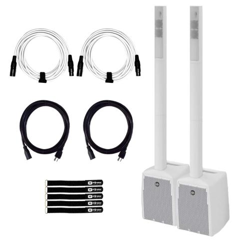 D.A.S. Audio ALTEA-DUO-10A White Column Array 2-Pack with Cables
