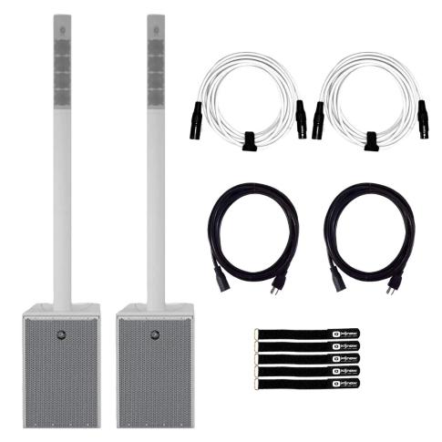 D.A.S. Audio ALTEA-DUO-20A White Column Array 2-Pack with Cables