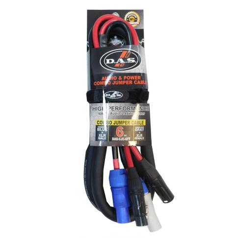 DAS 6FT Combo Jumper Cable 14 AWG Power 16 AWG Audio [DAS-CJC-6FT]