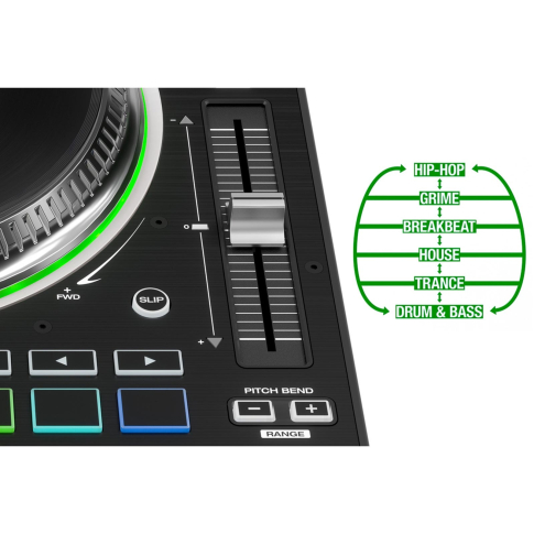 Denon DJ SC5000M Prime Professional DJ Media Player Pitch Fader Closeup