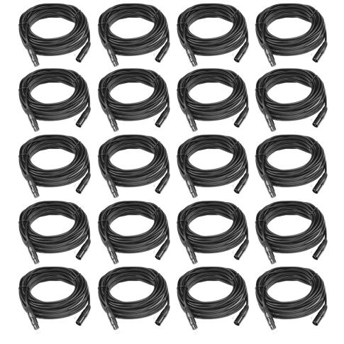 20 Pack DMX25 - 25FT DMX Cables