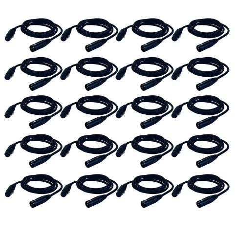 20 Pack DMX5 - 5FT DMX Cables