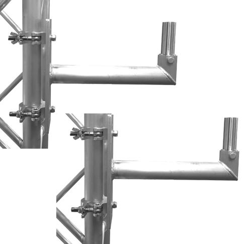 (2) Global Truss DT-F34 SPK/MT Speaker Arm Mounts for vertical attachment to F34 Truss Totems
