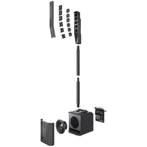 Electro-Voice EVOLVE 30M Portable Column System (black) Splayed Left
