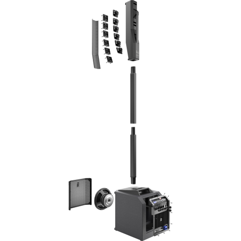 Electro-Voice EVOLVE 30M Portable Column System (black) Splayed Right