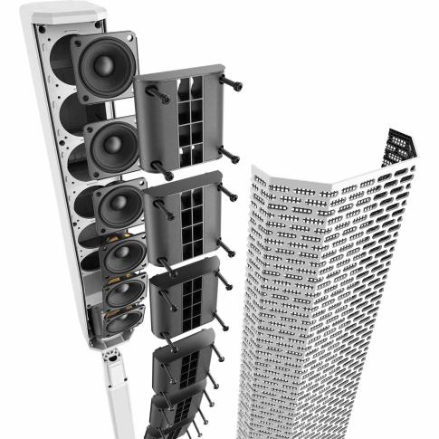Electro-Voice EVOLVE 30M Portable Column System (white) Splayed Close Up
