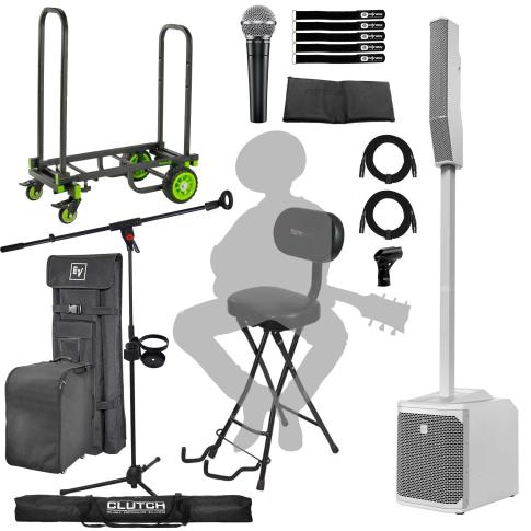 Electro-Voice EVOLVE 30M White Column System with Shure Microphone