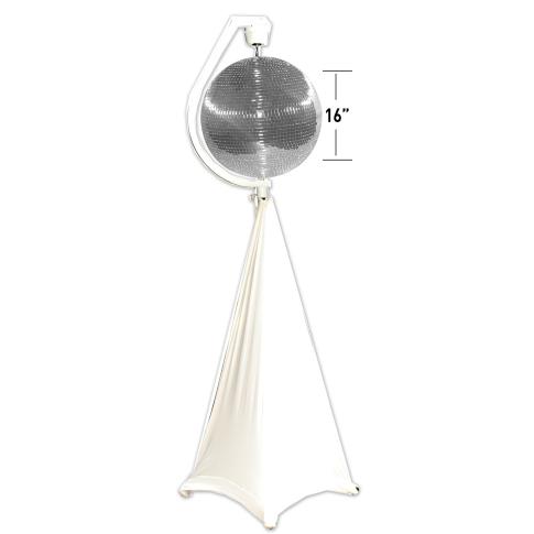 Eliminator Decor MBSK Motorized Mirror Ball Stand w Scrim & Eliminator 16" Mirror Ball