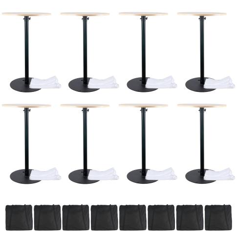 Eliminator Lighting Decor Cocktail 24" Round 37" Tall Tables 8 Pack