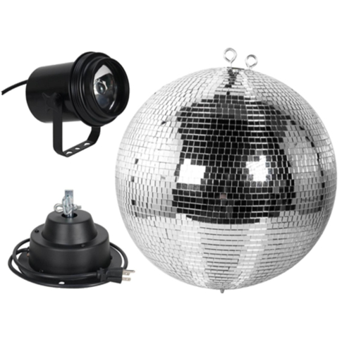 Eliminator Lighting M600EL 16" Mirror Ball Pack with Motor & Pinspot