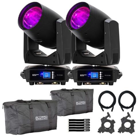 Eliminator Lighting STRYKER BEAM Moving Heads with Bags Duo Pack